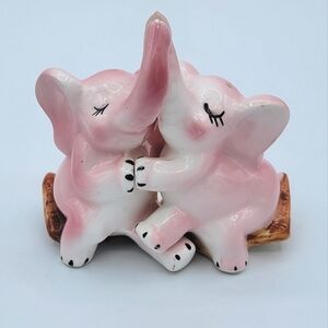 Vintage Pink Elephant Salt & Pepper Shakers #3020
